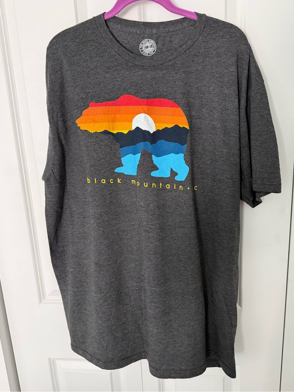 NWOT Women’s  Charcoal Bear Graphic T-Shirt - Sunset Colors